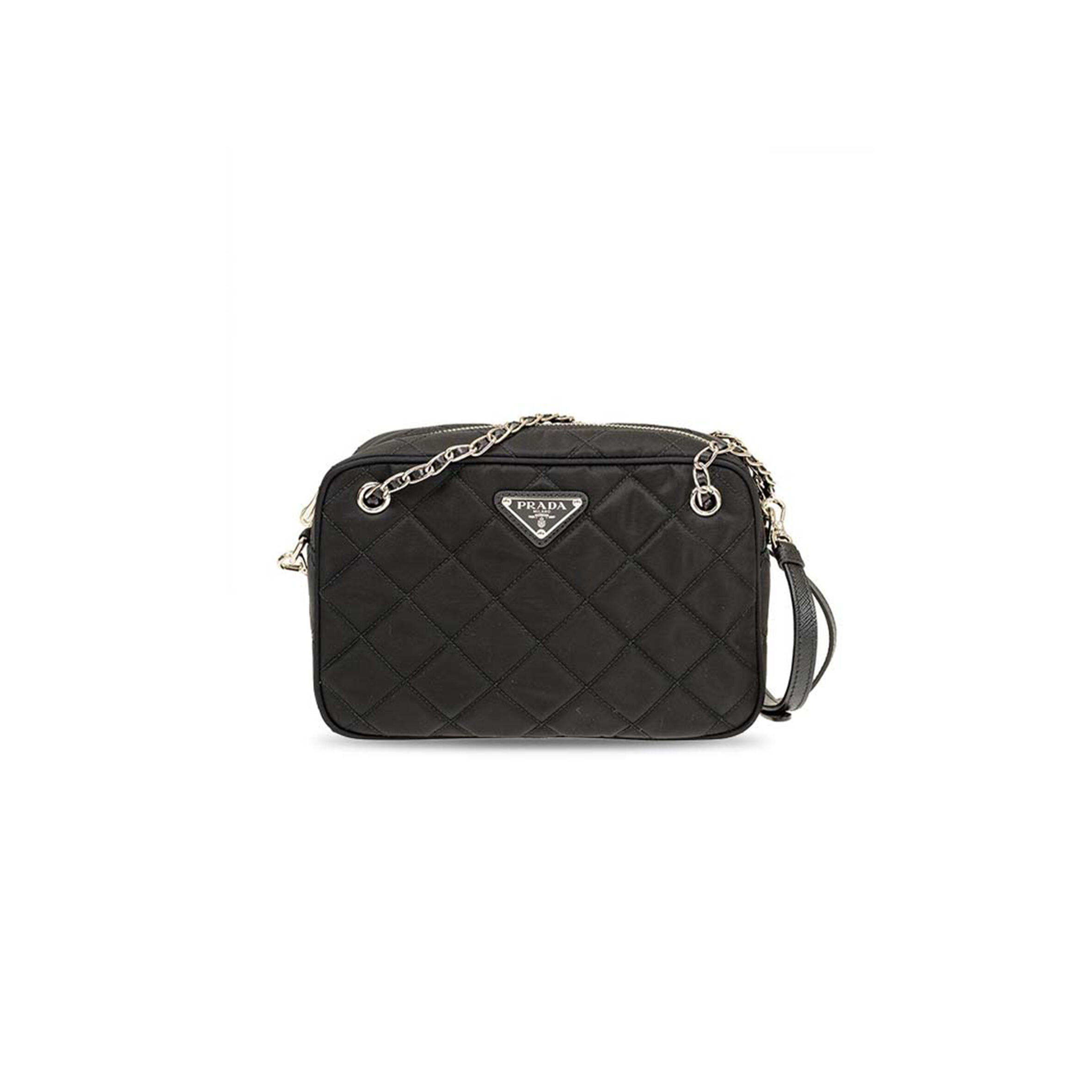 PRADA RE-NYLON QUILTED NYLON SHOULDER BAG 1BB903 (25.5*19*10.5cm)